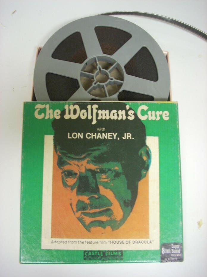 WOLFMAN'S CURE; 200' SUPER 8 SOUND FILM IN CASTLE FILMS BOX; LON CHANEY Jr.