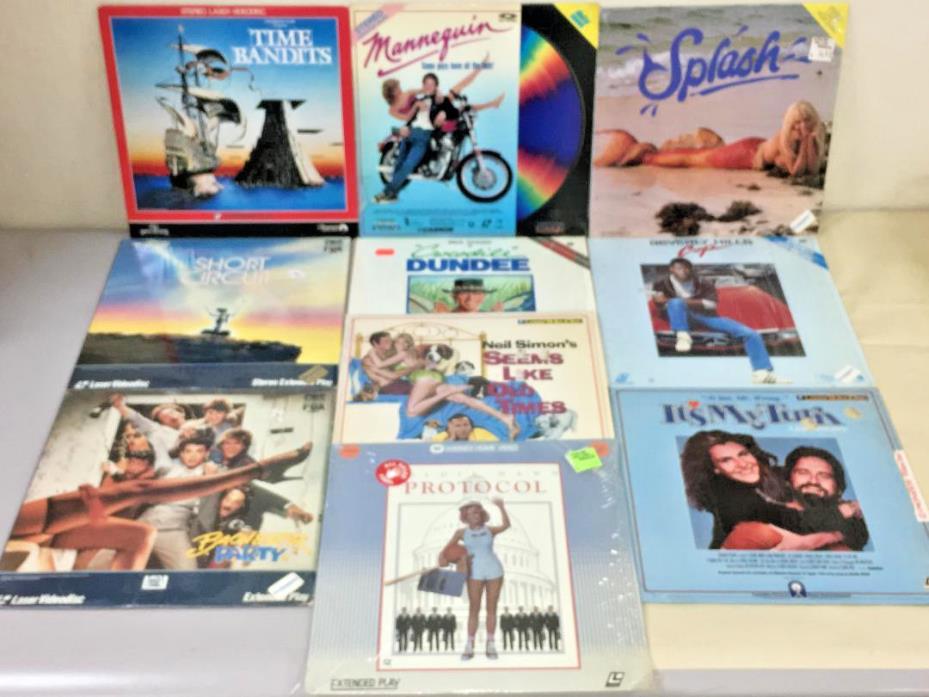 10 Laserdisc Lot Crocodile Dundee Time Bandits Bachelor Splash Beverly Hills 80s