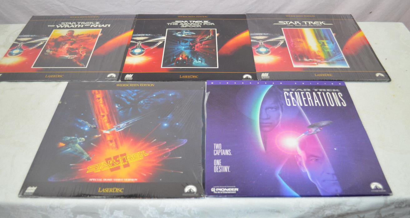 5 movies Star Trek VI  Star Trek generations Star Trek II III  Laserdisc