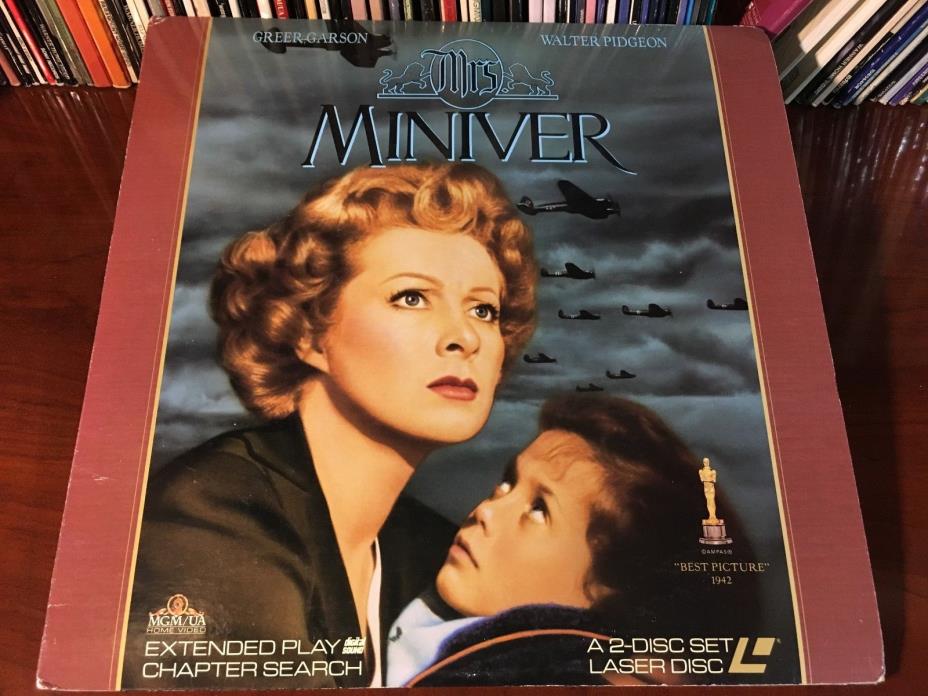 Laserdisc MRS. MINIVER 1942 Greer Garspm Walter Pidgeon 2-Disc Set Gatefold LD