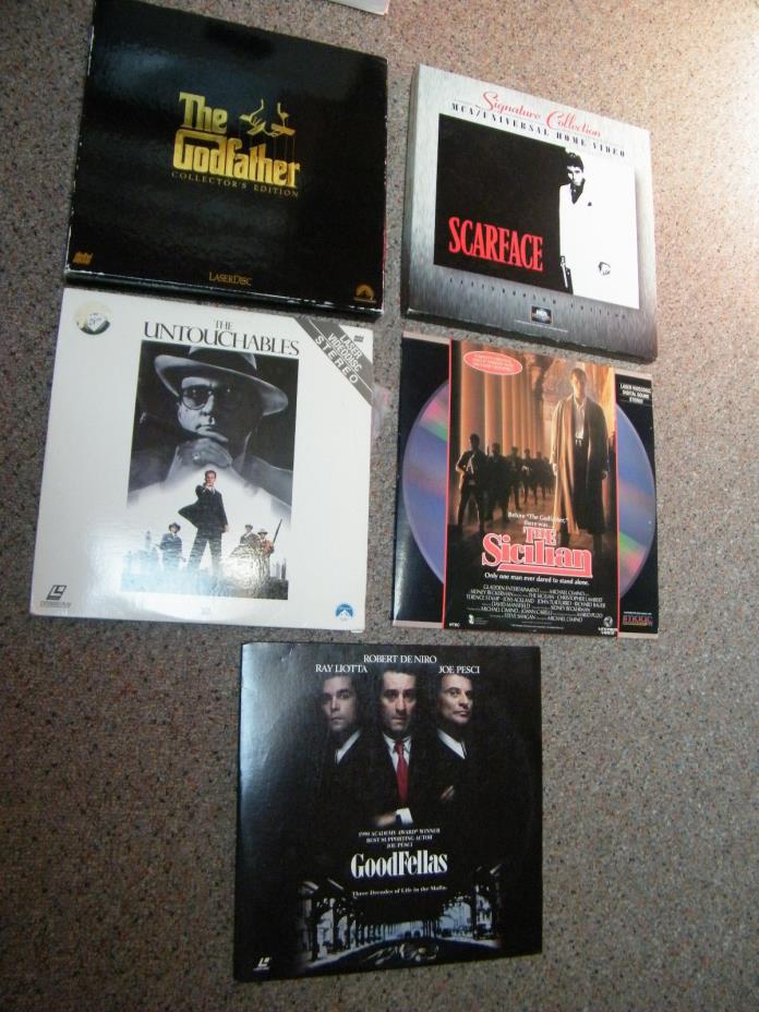 Lot of 5 Gangster/Mafia Laserdiscs