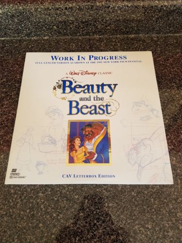 Walt Disney Classic Beauty And The Beast Work In Progress Laserdisc LD EX. COND.