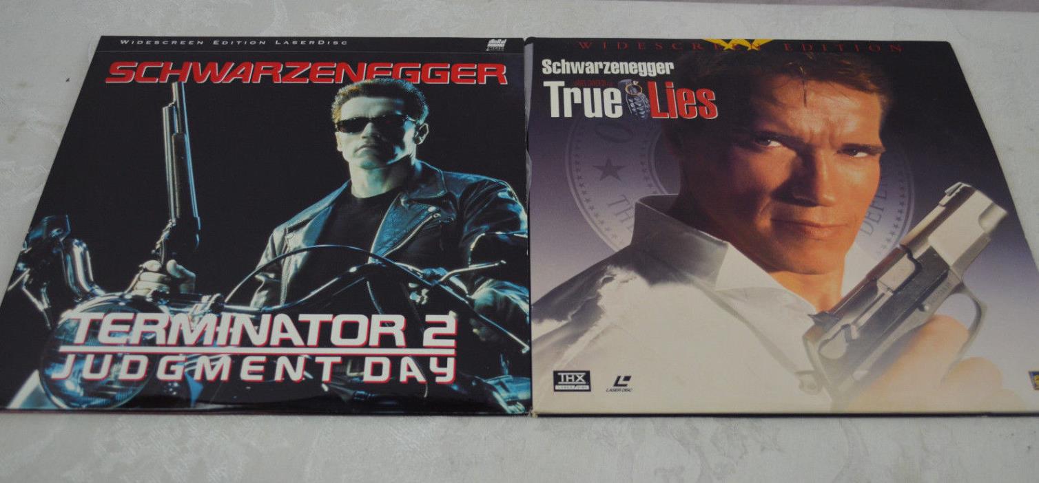 Terminator 2 judgement day & True lies  Laserdisc 2 movies Schwarzenegger