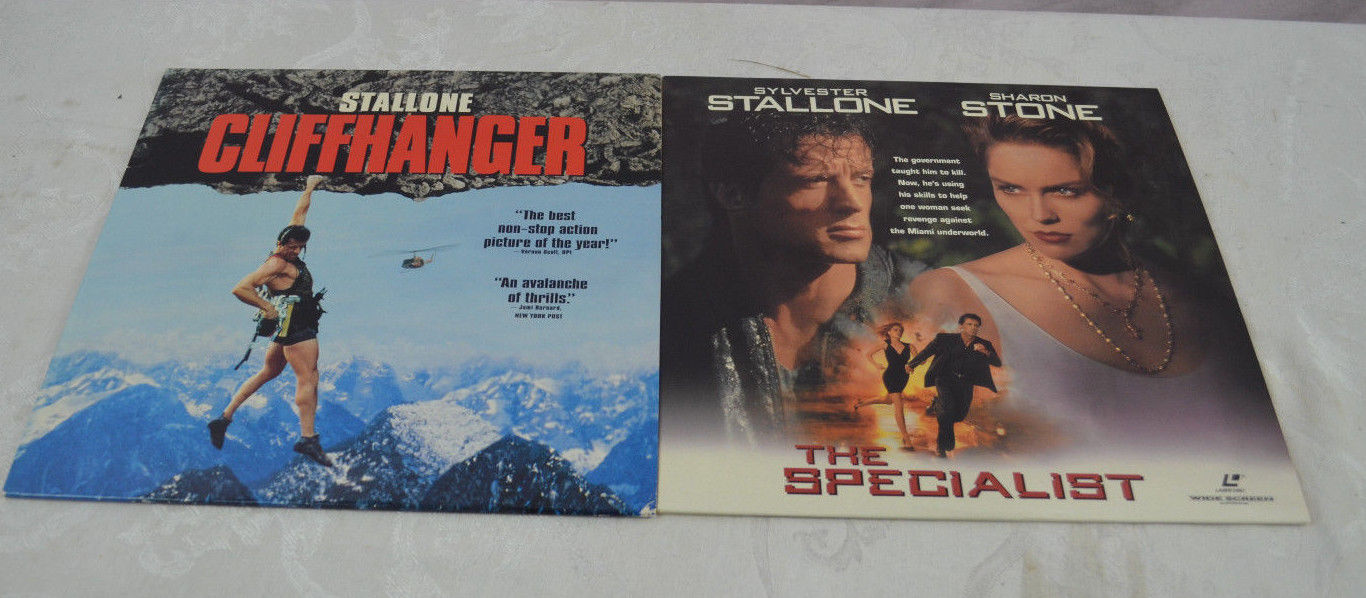 The Specialist & Cliffhanger movies  Laserdisc 2 movies Sylvester Stallone