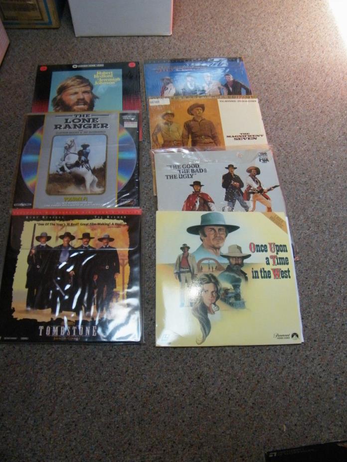 Lot of 7 Western/Cowboy Action Laserdiscs