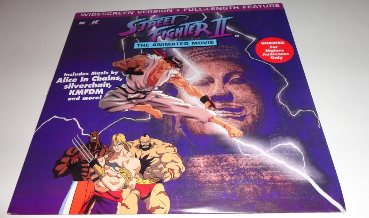 Street Fighter II 2 The Animated Movie CLV Laser Disc Capcom Laserdisc Rare
