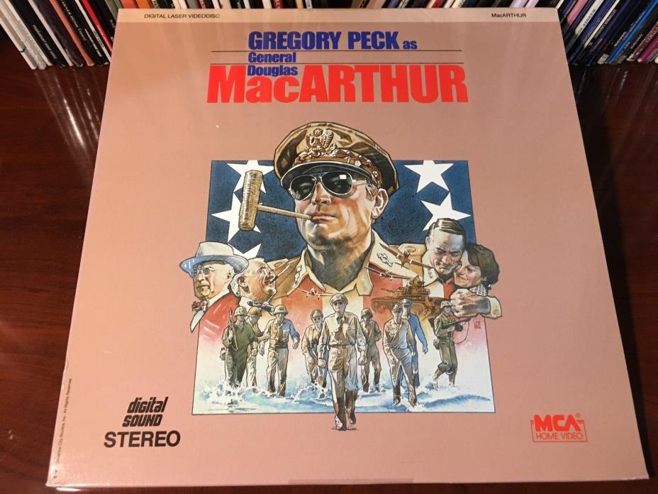 Laserdisc General Douglas MACARTHUR 1977 Gregory Peck Digital LD 2-Disc Set Lot2