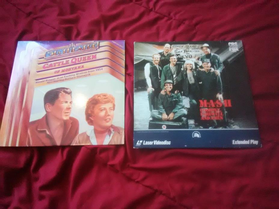 M*A*S*H Goodbye Farewell and Amen Cattle Queen of Montana Laser Disc Reagan