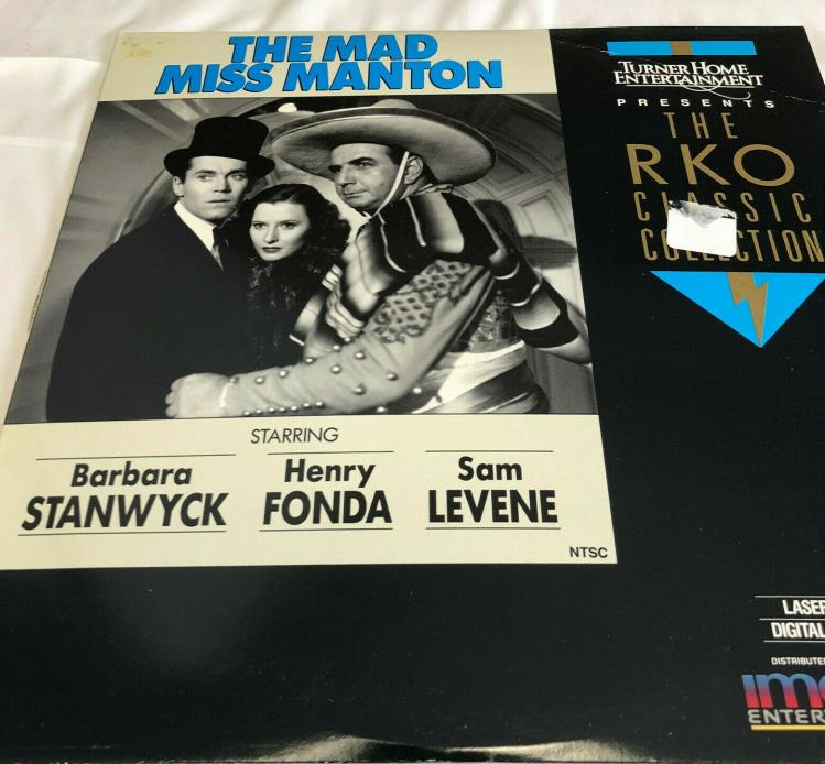 The Mad Miss Manton Laserdisc  Barbara Stanwyck Henry Fonda Laser Disc