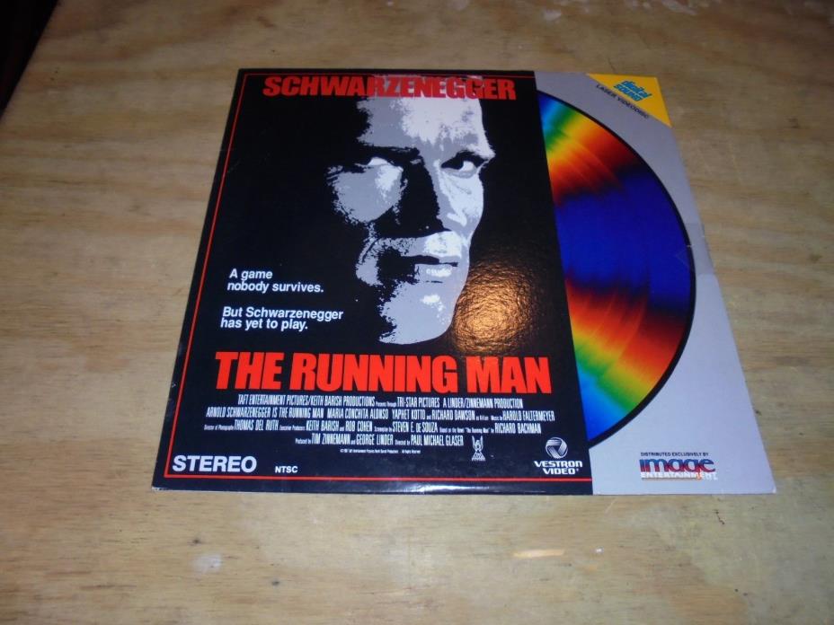the running man schwarzenegger  Laserdisc LD nice  GOOD CONDITION