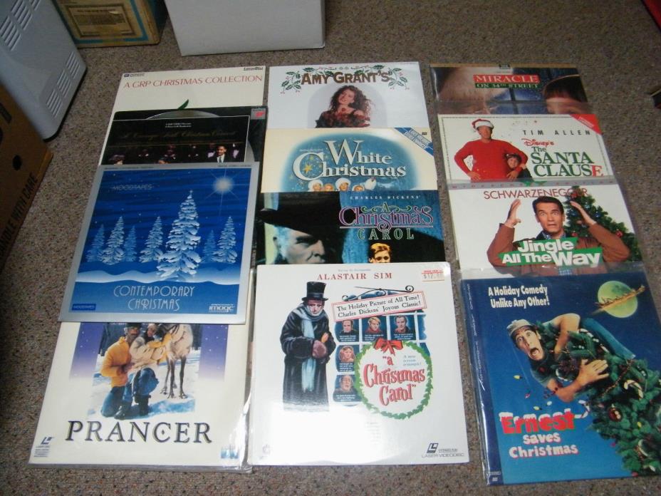 Lot of 12 Christmas Themed Laserdiscs