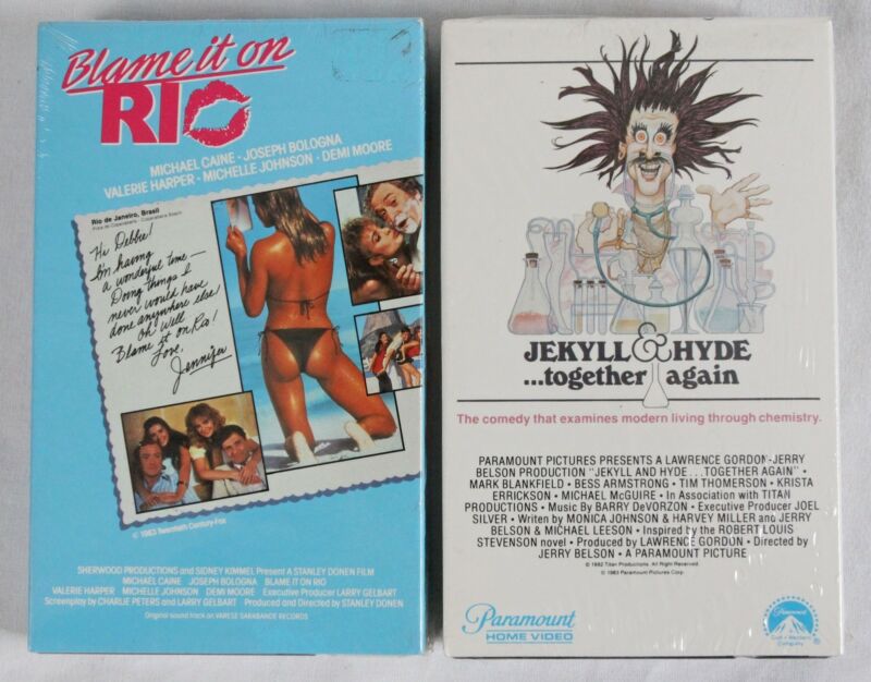 Blame it on Rio Jekyll & Hyde... Together Again Betamax Video Lot NEW Sealed