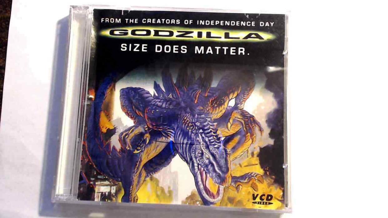 GODZILLA SIZE DOES MATTER VCD VIDEO FORMAT 2 DISC COMPLETE IN CASE