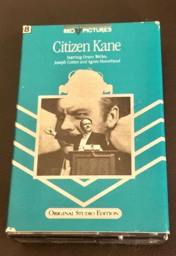 Citizen Kane 1986 RKO b&w Video 8 Movie Tape Cassette 8mm Film Orson Welles