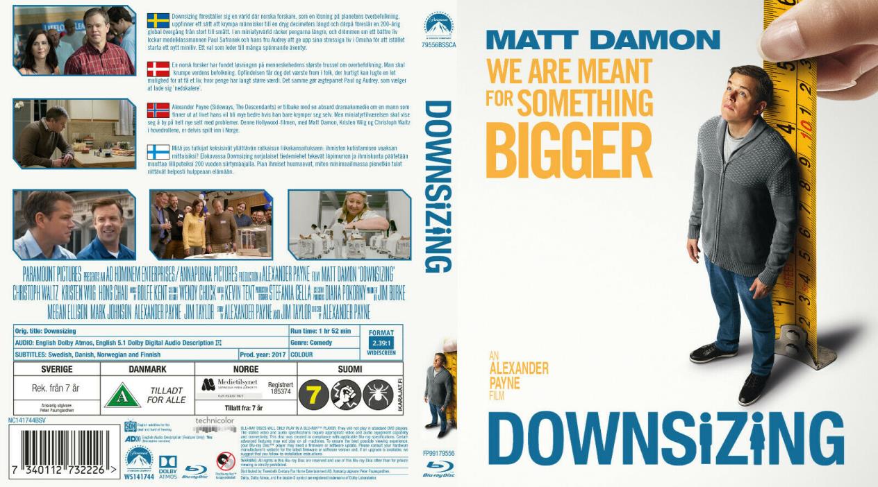 DOWNSIZING MATT DAMON HD DIGITAL CODE ONLY P#150
