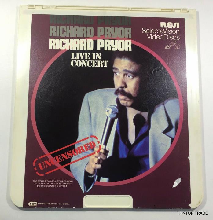 Vintage RCA Richard Pryor Live in Concert Uncensored Selectavision Videodiscs
