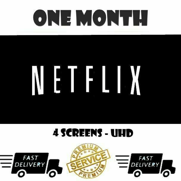 Netflix - 1 month - 4K - 4 Screens - Warranty