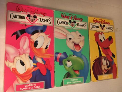 Walt Disney Cartoon Classics 7,8,10 Betamax Lot of 3 Animation Beta