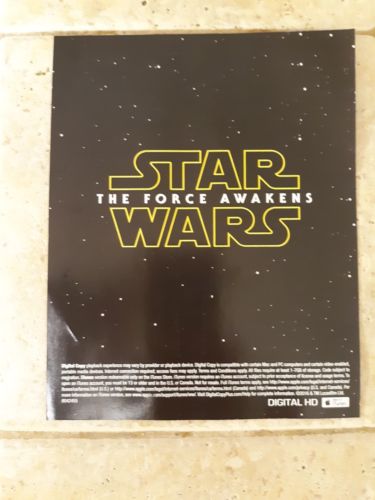 Star Wars: The Force Awakens Digital HD Code ONLY