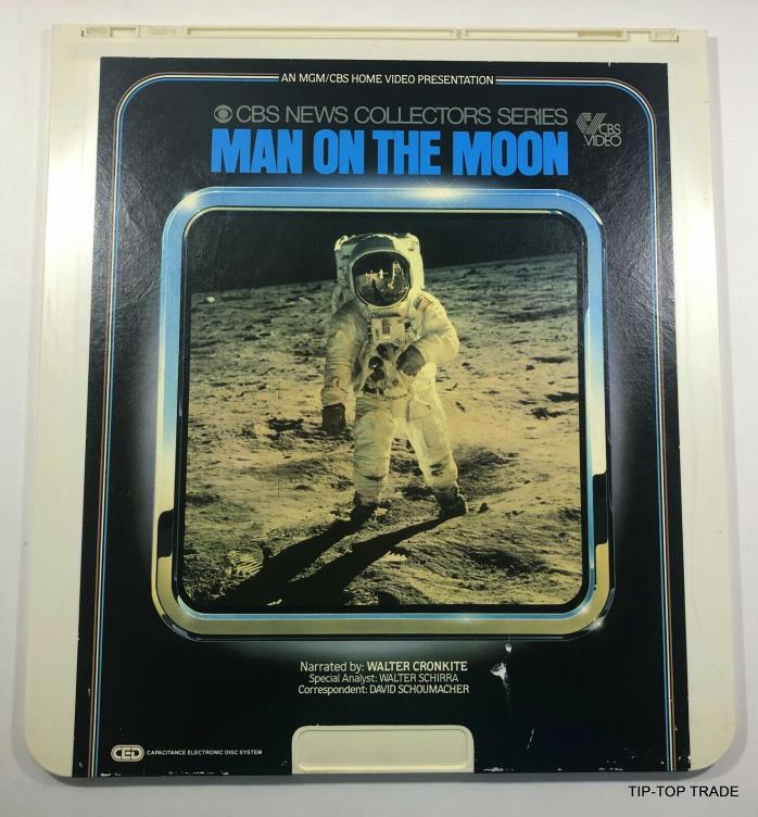 Rare Vintage RCA Man on the Moon Selectavision Videodiscs