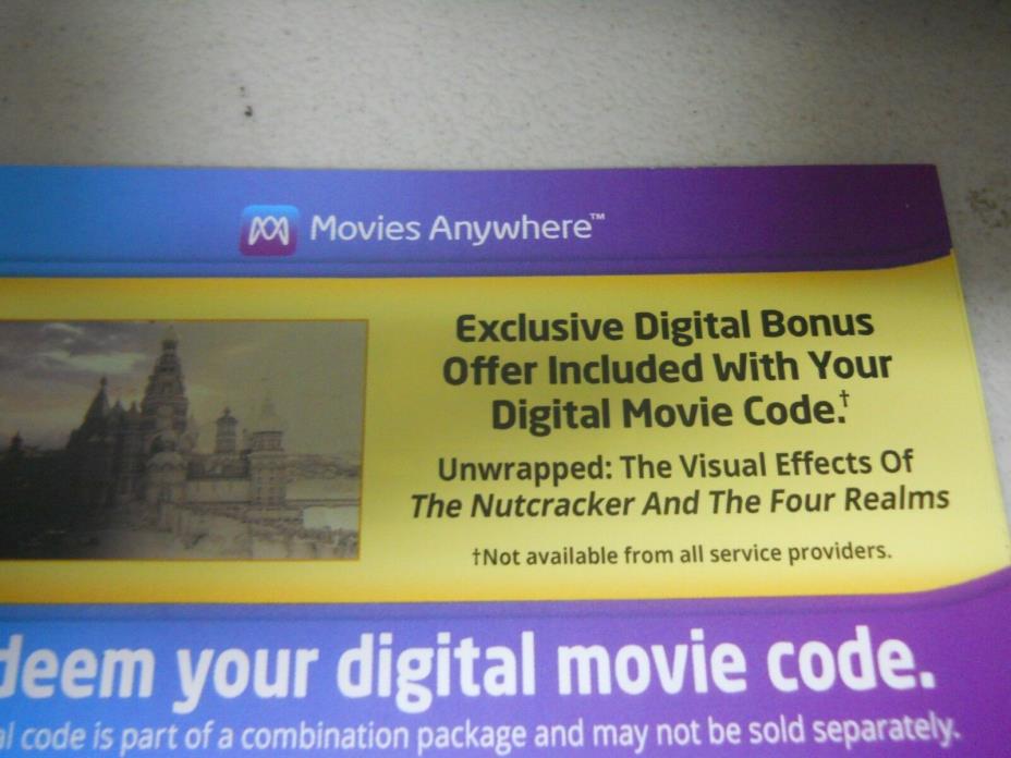 Nutcracker And The Four Realms Digital Code Only***From  4K