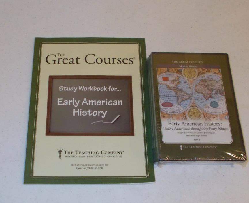 NEW Great Courses Early American History The Teaching Company 6 DVDs workbook