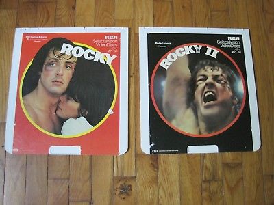 Rocky 1 and 2 CED LOT VideoDisc RC SelectaVision I II Sylvester Stallone Movie