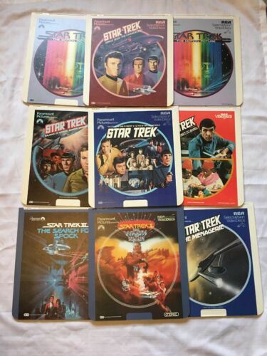 STAR TREK CED lot 9 Movies Discs Spock Khan RCA videodiscs Vintage Media