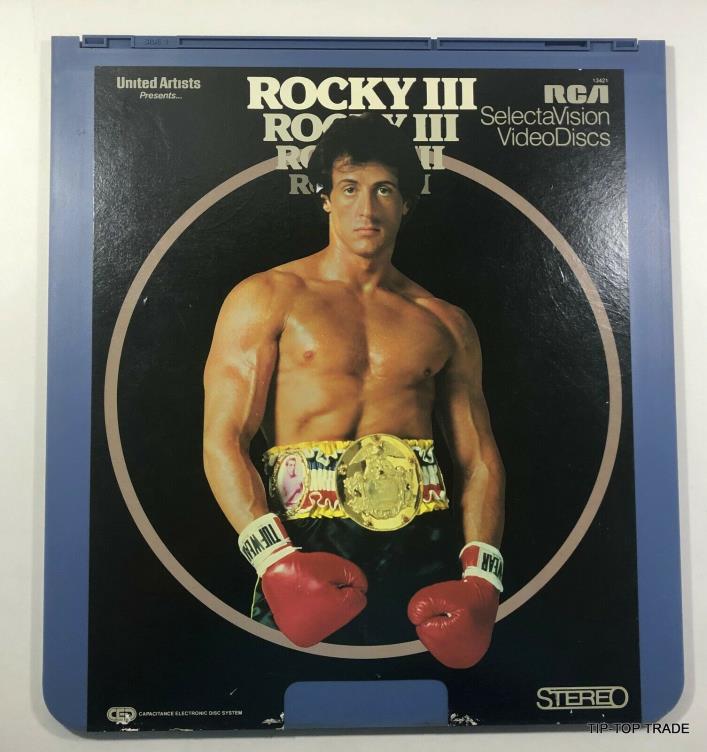 Rare Vintage RCA Rocky 3 Selectavision Videodiscs