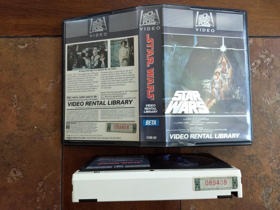 Star Wars 1982 Video Rental Library BETA w/ Matching Serial Numbers clamshell