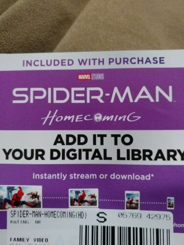 Spiderman Homecoming (Digital Code Only) 2017