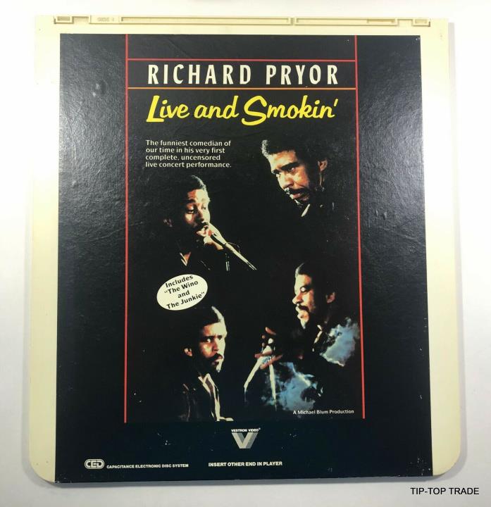 Rare Vintage RCA Richard Pryor Live and Smokin' Selectavision Videodiscs