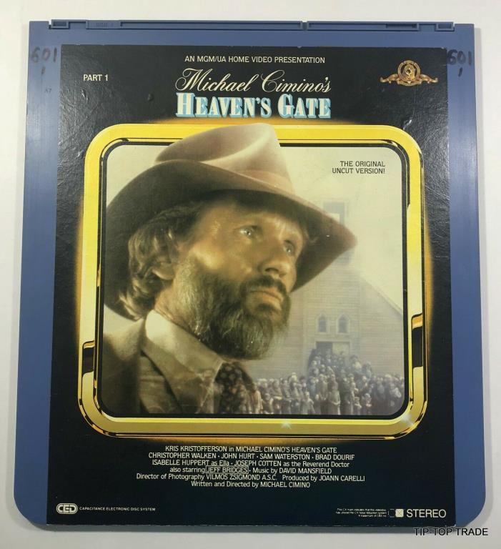 Rare Vintage RCA Michael Cimino's Heaven's Gate Selectavision Videodiscs
