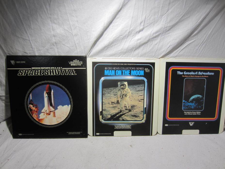 Vtg RCA Video Videodisc Interactive Space Shuttle CED NASA Box Set PLUS EXTRAS!!
