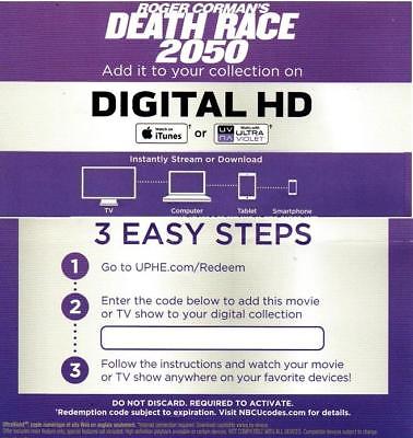 Death Race 2050 (2017 Film) (Digital HD Ultraviolet Code ONLY)