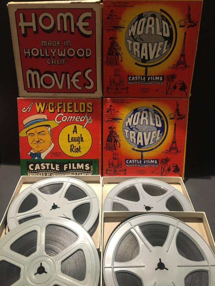 8mm Film Lot Dizzy Sights 753-M Silent Movie Hollywood World Travel WC Fields