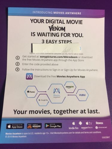 Venom HD Digital Code