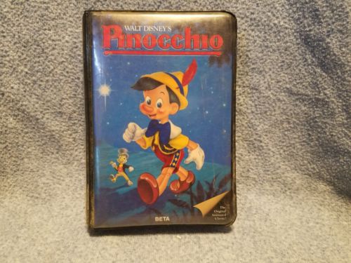 Pinocchio Walt Disney's Home Video Betamax Beta Clamshell 1940 NOT VHS