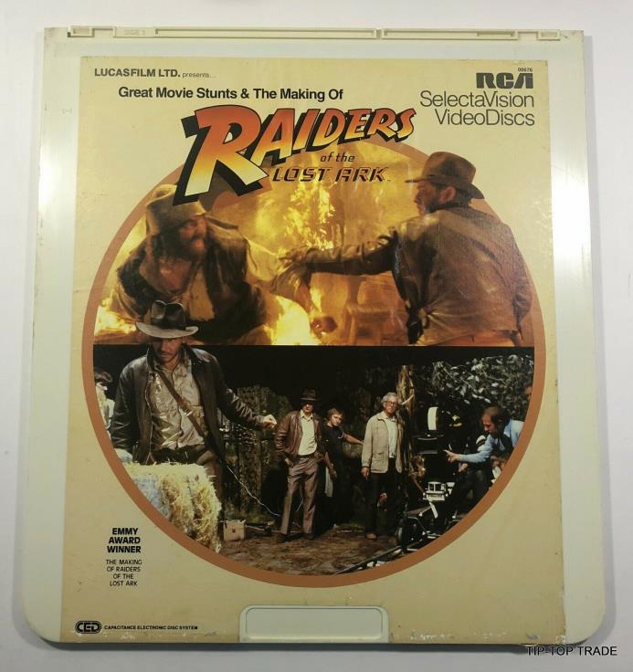 Rare Vintage RCA Raiders of the Lost Ark Selectavision Videodiscs