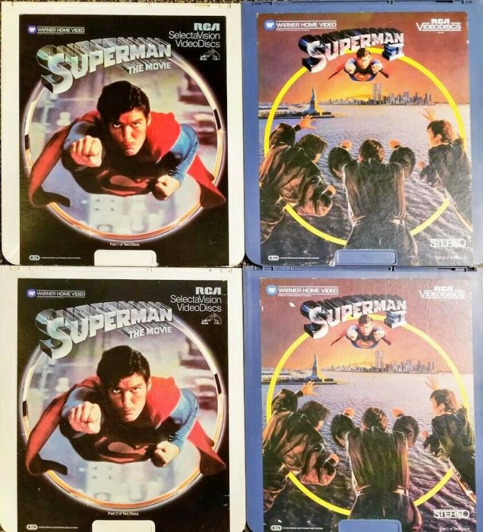 RCA CED Rare Movie Lot Superman 1 and Superman II