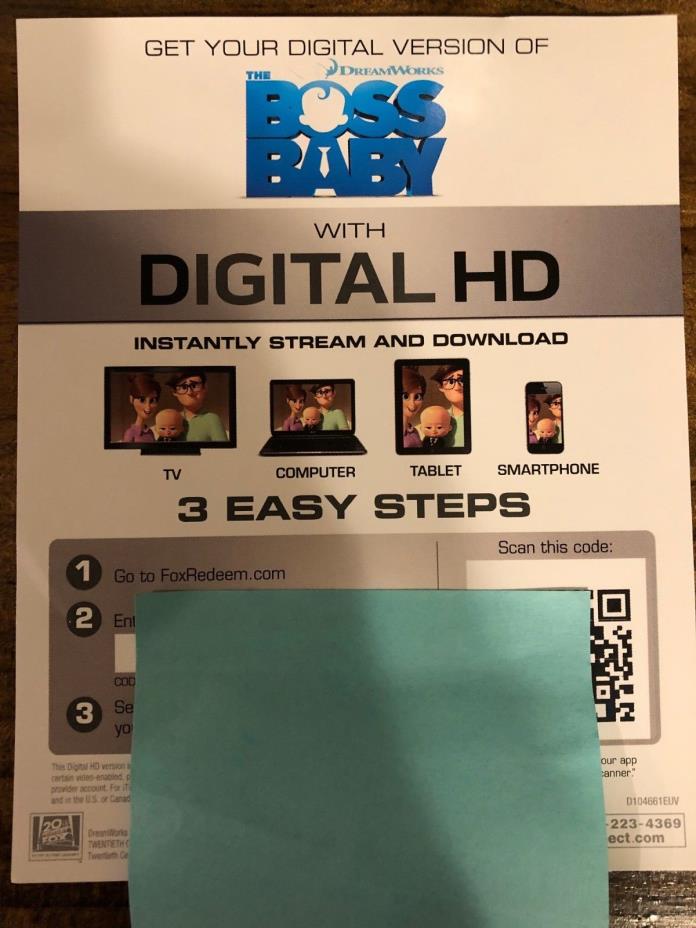 The Boss Baby (Digital Code Only)