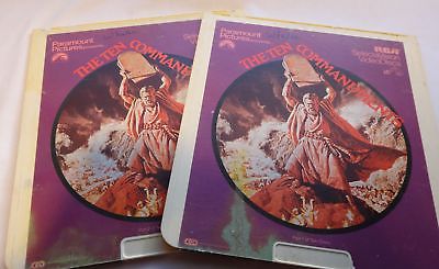 Vintage CED Video Disk The Ten Commandments 2-Disc set