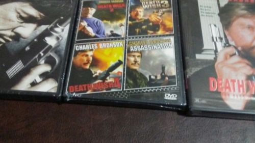 Death Wish 1-5 and Charles Bronson movie assassination that's 6 movies Brand New