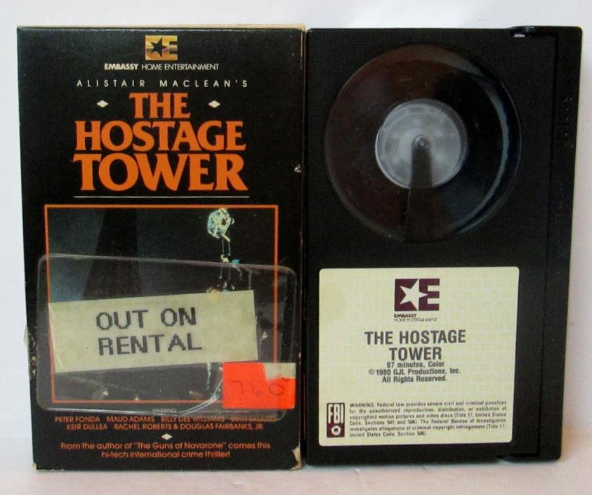THE HOSTAGE TOWER BETA BETAMAX VIDEO CASSETTE TAPE