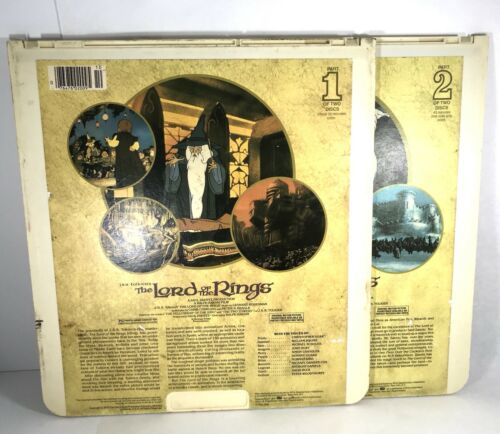 Lord of the Rings Selecta Vision Video Discs RCA 2 Discs J.R.R. Tolkien 1982