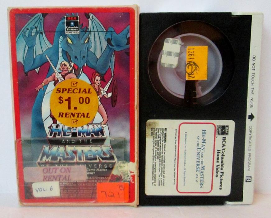 HE-MAN AND THE MASTERS OF THE UNIVERSE VOL. VI BETA BETAMAX VIDEO CASSETTE TAPE