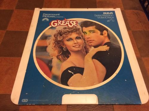 RCA Selectavision CED Movie Video Disc Grease Olivia Newton John Travolta