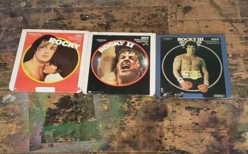 3 Rocky  1, 2 & 3 SelectaVision Video Discs CED collection