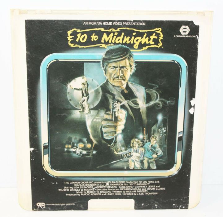 VideoDisc CED Disc- 10 To Midnight - Charles Bronson 1983 UA/MGM Cannon Films