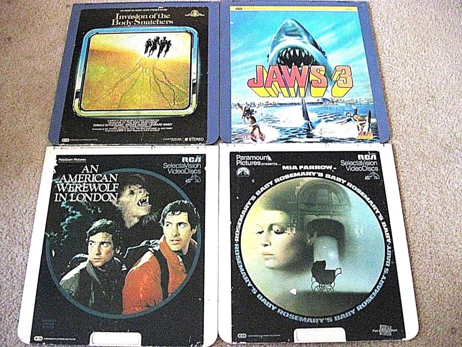 RCA Selectavision Video Disc Horror ROSEMARY's BABY Werewolf Body Snatchers
